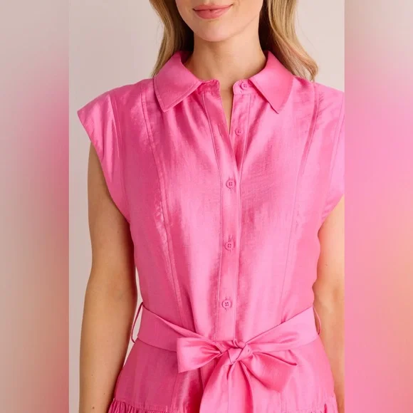 Avara Current Air Viviana Hot Pink Dress Size Medium New with Tags - Picture 3 of 10